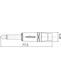 Купити Роз'єм Roxtone RJ2PP-RD-NN Jack 6,3 (моно) 001 2