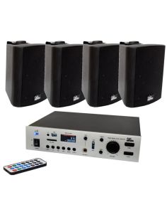 Купить 4all Audio SET 4xWALL 420 Black 1xPAMP-100-2z 001