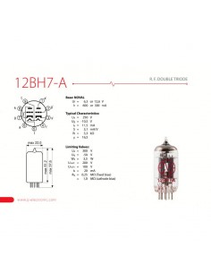 Лампа для підсилювача JJ ELECTRONIC 12BH7 - A 2