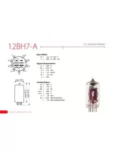 Лампа для усилителя JJ ELECTRONIC 12BH7-A 2