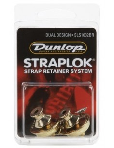 Стреплоки для ремней DUNLOP SLS1032BR DUAL DESIGN BRASS