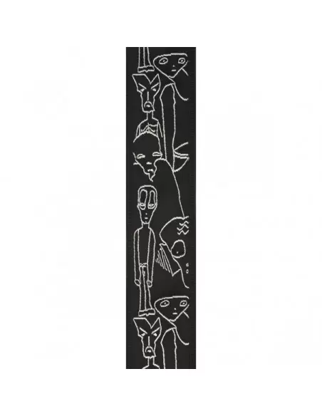 Гітарний ремінь PLANET WAVES PW50JS05 Joe Satriani Guitar Strap Silver Sketches