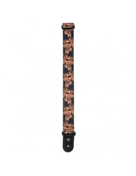 Гитарный ремень PLANET WAVES PW50LT01 Lethal Threat Guitar Strap, Flaming Skulls