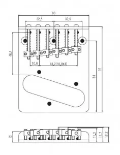 Бридж / Тремоло PAXPHIL BT002 (CR) 2