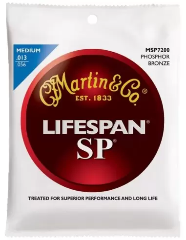 Струни для гітар MARTIN MSP7200 SP Lifespan 92/8 Phosphor Bronze Medium(13-56)