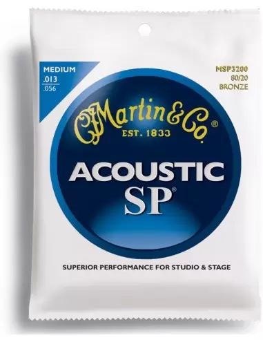Струны для гитар MARTIN MSP3200 SP Acoustic 80/20 Bronze Medium (13-56)