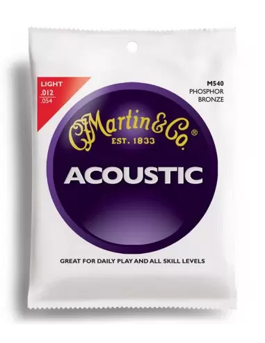 Струни для гітар MARTIN M540 Traditional Acoustic 92/8 Phosphor Bronze Light(12-54)