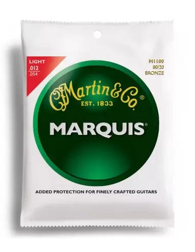 Струни для гітар MARTIN M1100 Marquis 80/20 Bronze Light(12-54)