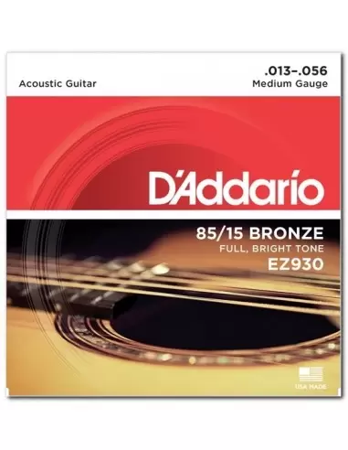 Струни для гітар D'ADDARIO EZ930 BRONZE MEDIUM 13-56