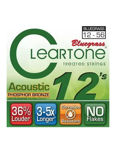 Струны для гитар CLEARTONE 7423 ACOUSTIC PHOSPHOR BRONZE BLUEGRASS 12-56