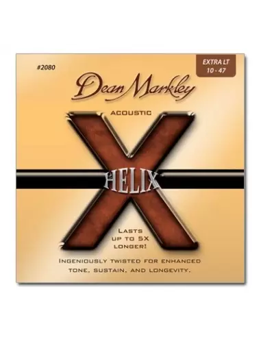 Струни для гітар DEAN MARKLEY 2080 HELIX ACOUSTIC XL(10-47)