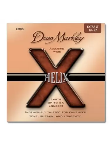 Струни для гітар DEAN MARKLEY 2085 HELIX ACOUSTIC PHOS XL(10-47)