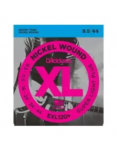 Струни для гітар D'ADDARIO EXL120+ XL SUPER LIGHT PLUS(09.5-44)