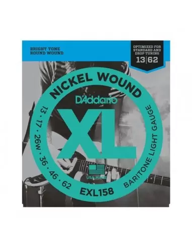 Струни для гітар D'ADDARIO EXL158 XL BARITONE LIGHT(13-62)