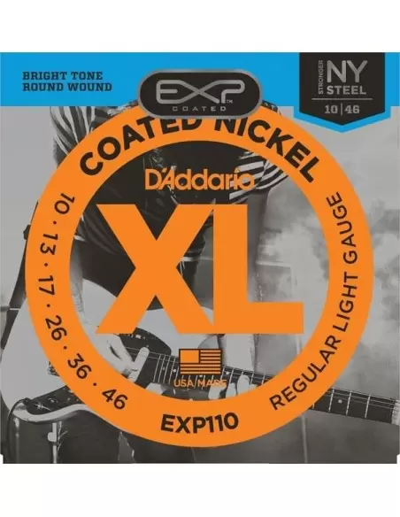 Струны для гитар D`ADDARIO EXP110 EXP COATED REGULAR LIGHT (10-46)