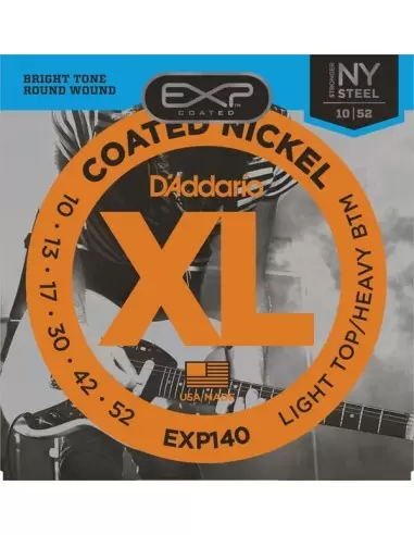 Струны для гитар D`ADDARIO EXP140 EXP LIGHT TOP / HEAVY BOTTOM (10-52)