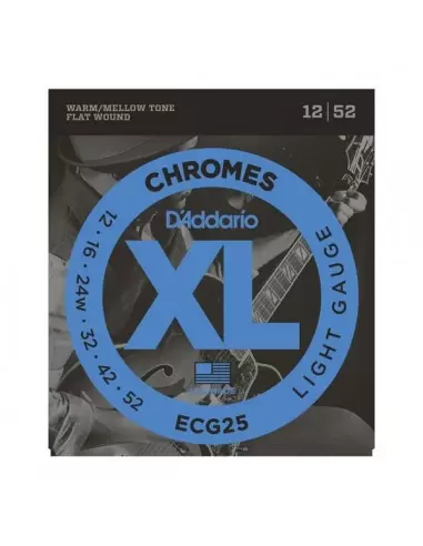 Струни для гітар D'ADDARIO ECG25 XL XL CHROMES LIGHT(12-52)