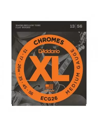 Струни для гітар D'ADDARIO ECG26 XL XL CHROMES MEDIUM(13-56)