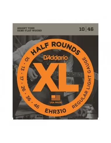 Струны для гитар D`ADDARIO EHR310 XL HALF ROUNDS REGULAR LIGHT 10-46