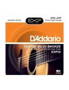 Струни для гітар D'ADDARIO EXP10 EXP 80/20 BRONZE EXTRA LIGHT 10-47