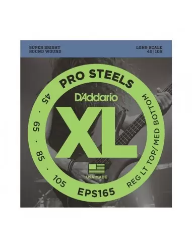 Струни для гітар D'ADDARIO EPS165 XL PRO STEELS REG LIGHT TOP / MED BOTTOM 45-105