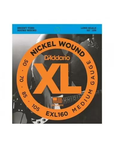 Струни для гітар D'ADDARIO EXL160 XL MEDIUM 50-105