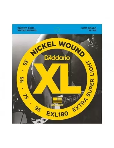 Струни для гітар D'ADDARIO EXL180 XL EXTRA SUPER LIGHT 35-95