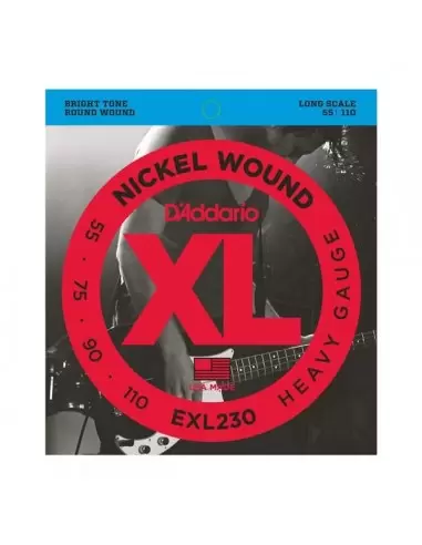 Струни для гітар D'ADDARIO EXL230 XL HEAVY 55-110