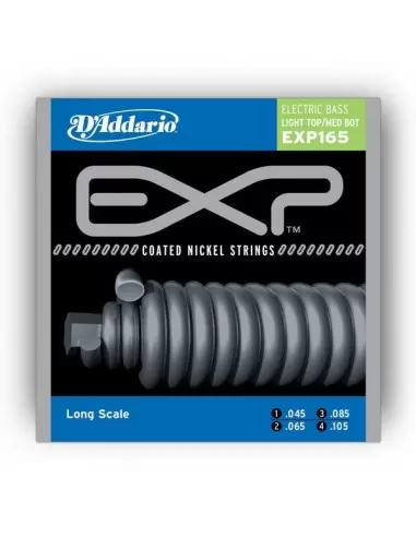 Струны для гитар D`ADDARIO EXP165 EXP LIGHT TOP / MED BOTTOM 45-105