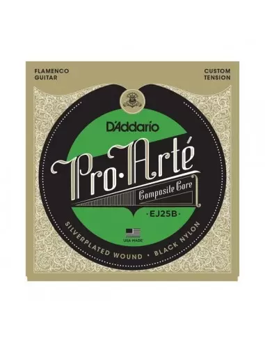 Струни для гітар D'ADDARIO EJ25B PRO ARTE COMPOSITES FLAMENCO BLACK NYLON