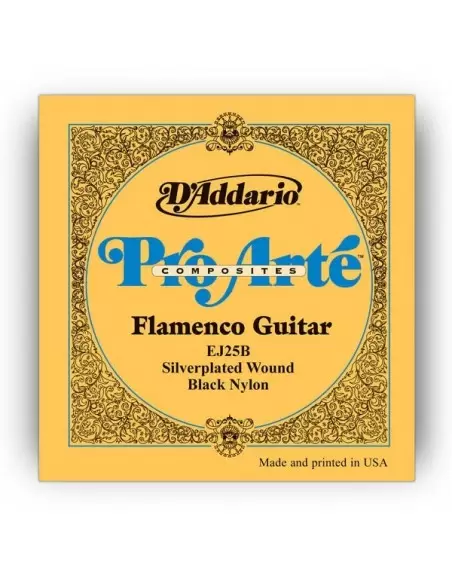 Струни для гітар D'ADDARIO EJ25B PRO ARTE COMPOSITES FLAMENCO BLACK NYLON