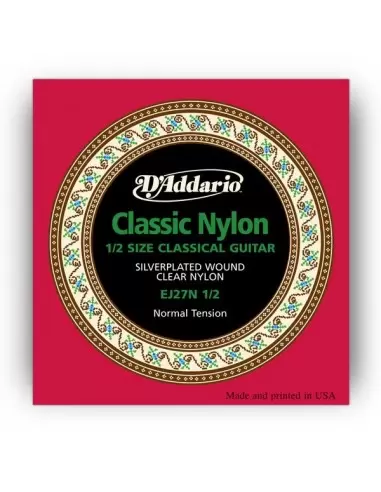 Струни для гітар D'ADDARIO EJ27N 1/2 STUDENT CLASSICS NORMAL TENSION 1/2