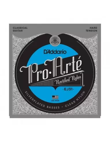 Струни для гітар D'ADDARIO EJ31 PRO ARTE RECTIFIED HARD TENSION