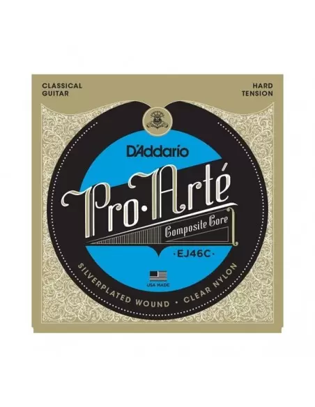 Струни для гітар D'ADDARIO EJ46C PRO - ARTE COMPOSITES HARD TENSION