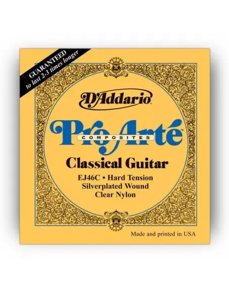 Струни для гітар D'ADDARIO EJ46C PRO - ARTE COMPOSITES HARD TENSION