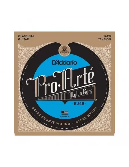 Струни для гітар D'ADDARIO EJ48 PRO ARTE 80/20 BRONZE WOUND HARD TENSION