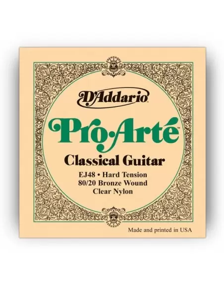 Струни для гітар D'ADDARIO EJ48 PRO ARTE 80/20 BRONZE WOUND HARD TENSION