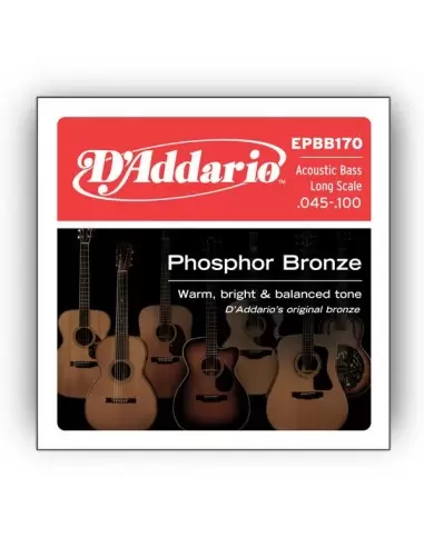 Струни для гітар D'ADDARIO EPBB170 ACOUSTIC BASS PHOSPHOR BRONZE 4 STRING