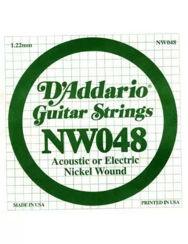 Струни для гітар D'ADDARIO NW048 XL Nickel Wound 048