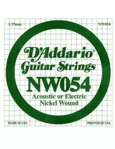 Струны для гитар D`ADDARIO NW054 XL Nickel Wound 054