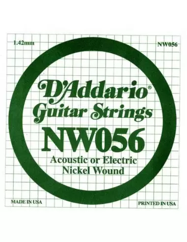 Струни для гітар D'ADDARIO NW056 XL Nickel Wound 056