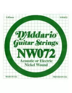 Струни для гітар D'ADDARIO NW072 XL Nickel Wound 072
