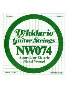 Струны для гитар D`ADDARIO NW074 XL Nickel Wound 074