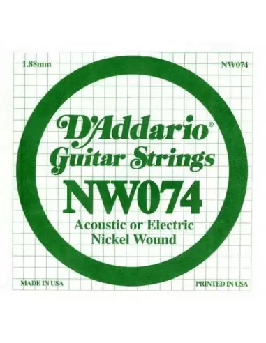 Струны для гитар D`ADDARIO NW074 XL Nickel Wound 074
