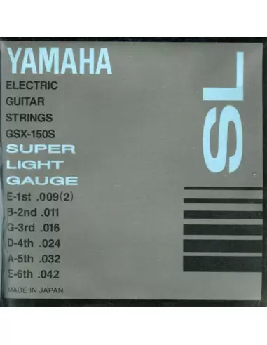 Струни для гітар YAMAHA GSX150S ELECTRIC SUPER LIGHT(09-42)