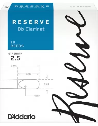 Трости для духовых D`ADDARIO DCR1025 Reserve Bb Clarinet 2.5 - 10 Box