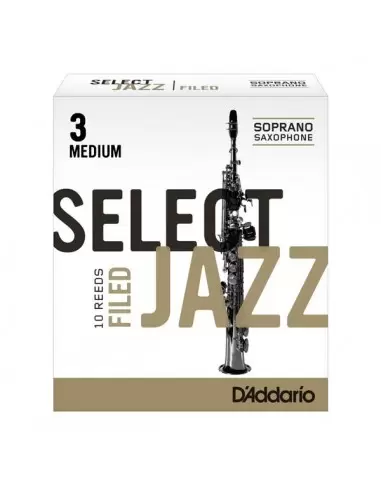 Трости для духовых D`ADDARIO Select Jazz - Soprano Sax 3M - 10 Box