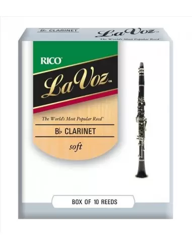 Трости для духовых RICO La Voz - Bb Clarinet Soft - 10 box