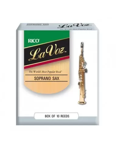 Трости для духовых RICO La Voz - Soprano Sax Medium Hard - 10 Box