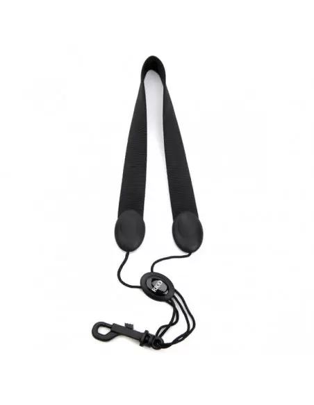 Ремень для духовых инструментов RICO SLA13 Rico Fabric Sax Strap (Black) with Plastic Snap Hook